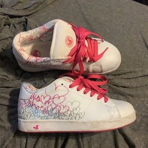 scribbled heart sneakers
